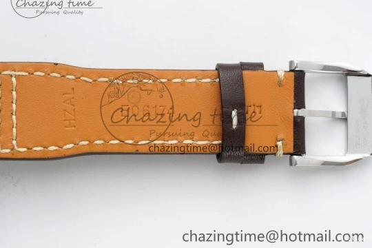 MIROTIME 0312 Bright Pilot Chrono SS AZF 1:1 Best Edition Green Dial on Brown Leather Strap A 7059